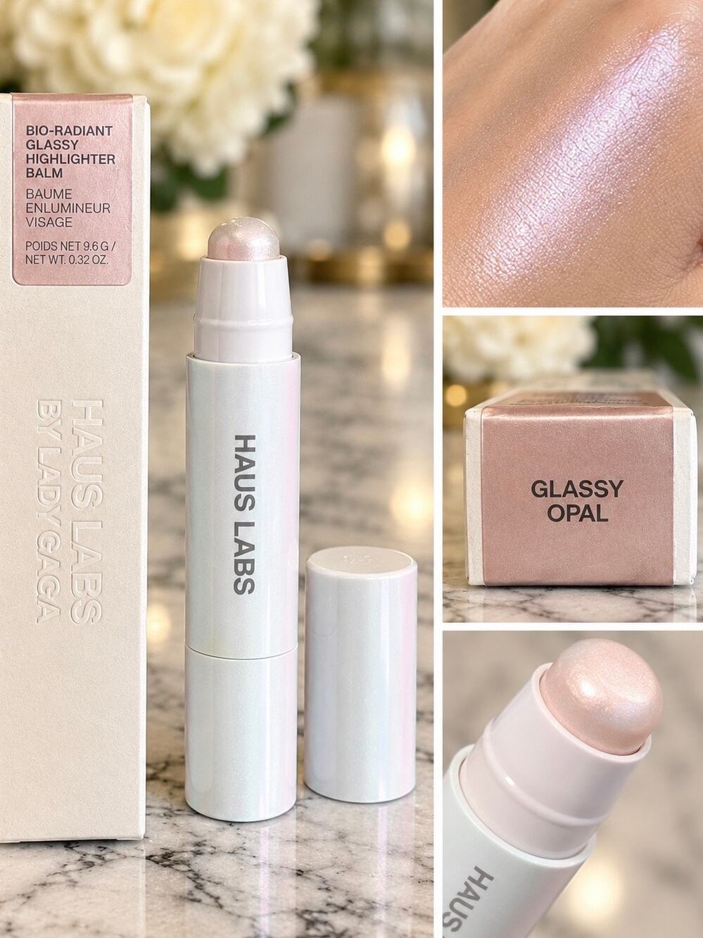 Haus Labs Bio-Radiant Glassy Highlighter Balm Glassy Opal NEW Sealed